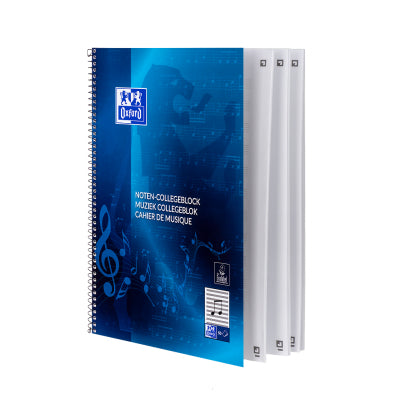 Oxford Collegeblock – A4 – 90 g/m² – Softcover, mikroperforiert, Ausreisshilfe, Beschriftungsfeld, blau