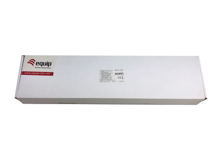 Equip 327316 Patchpanel – 16× RJ‑45, Cat.5e geschirmt, 1U, 19", Grau