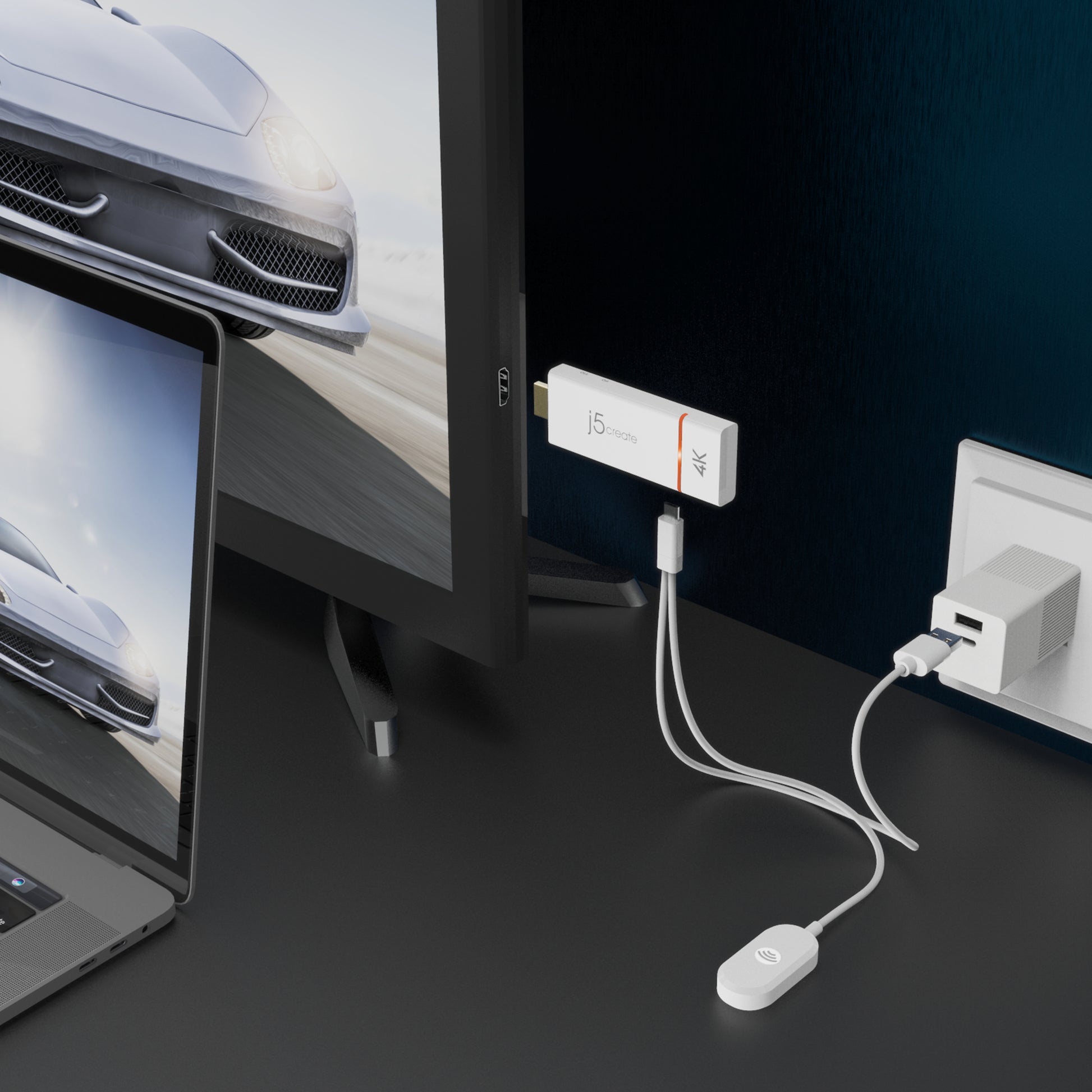 j5create Screencast – Wireless-Display-Adapter, 4K
