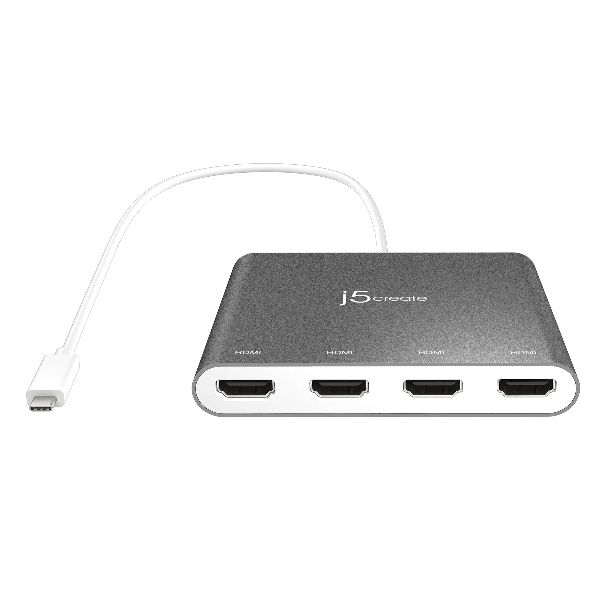 j5create JCA366-N Multi-Monitor-Adapter USB-C zu 4× HDMI – 1920 × 1080 @ 60 Hz, 0,5 m, USB 3.2 Gen 1