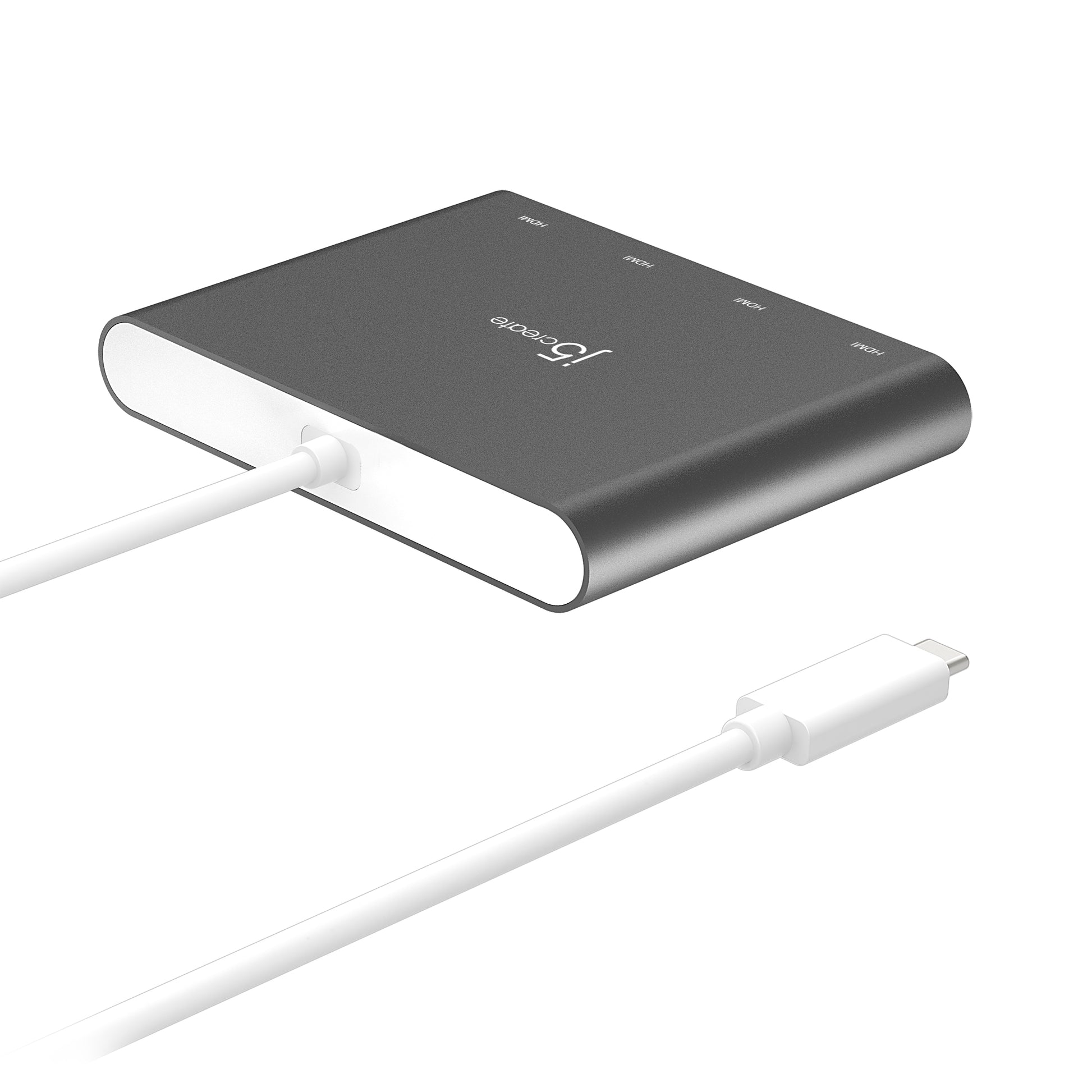 j5create JCA366-N Multi-Monitor-Adapter USB-C zu 4× HDMI – 1920 × 1080 @ 60 Hz, 0,5 m, USB 3.2 Gen 1