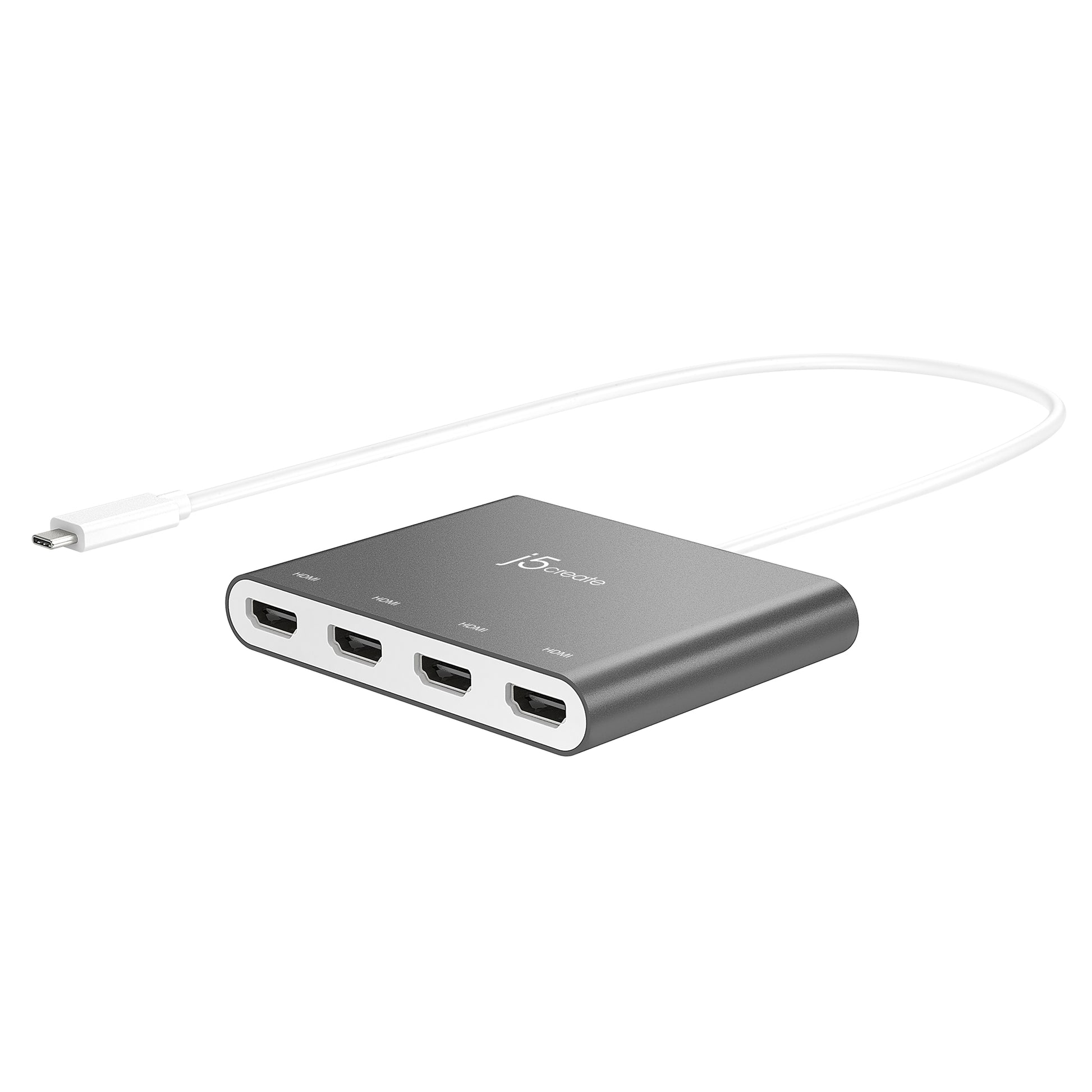 j5create JCA366-N Multi-Monitor-Adapter USB-C zu 4× HDMI – 1920 × 1080 @ 60 Hz, 0,5 m, USB 3.2 Gen 1