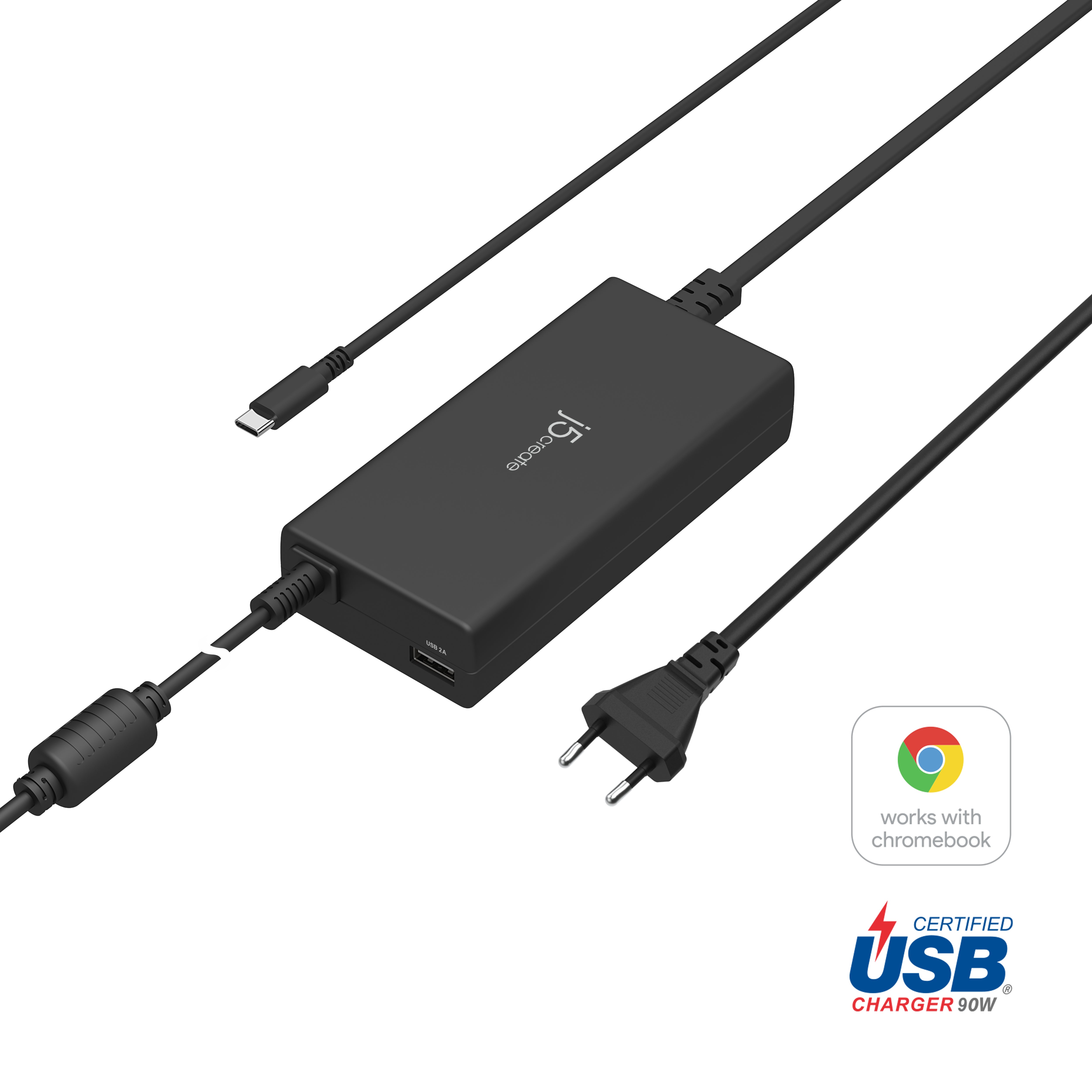 j5create Netzteil (EU) – 100 W, 1× USB-C, PD