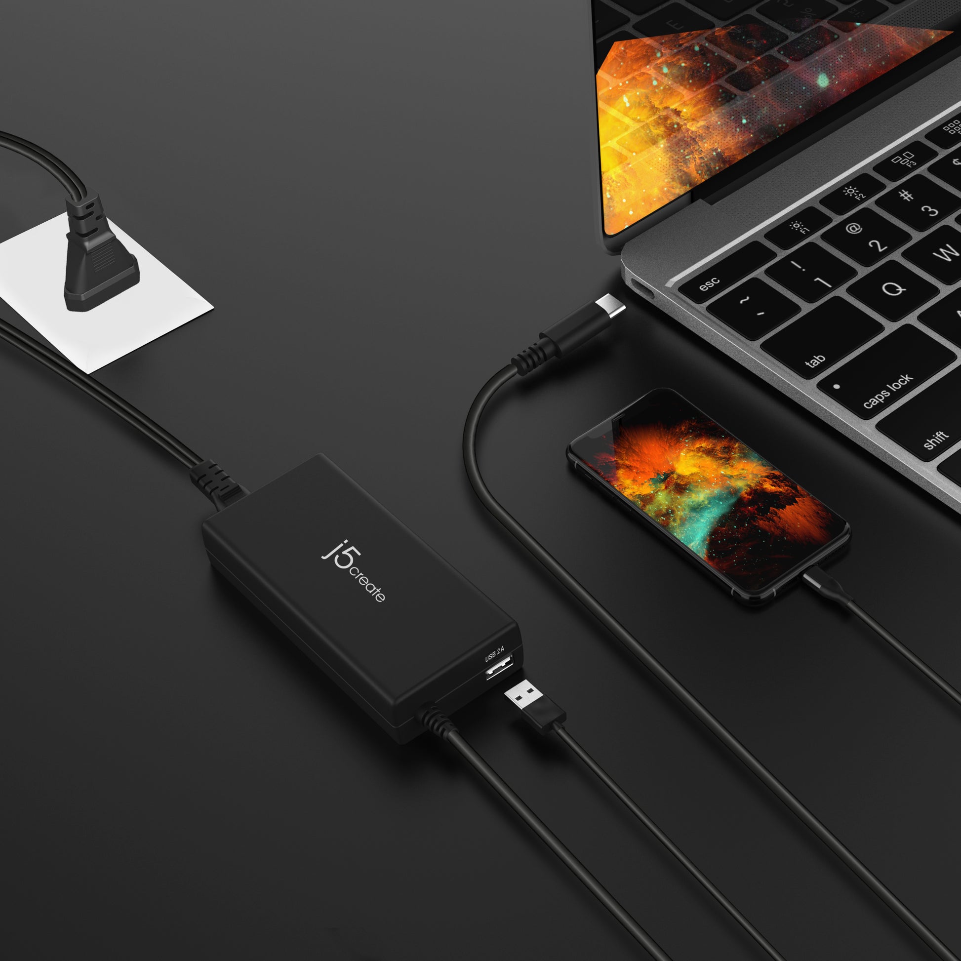 j5create Netzteil (EU) – 100 W, 1× USB-C, PD