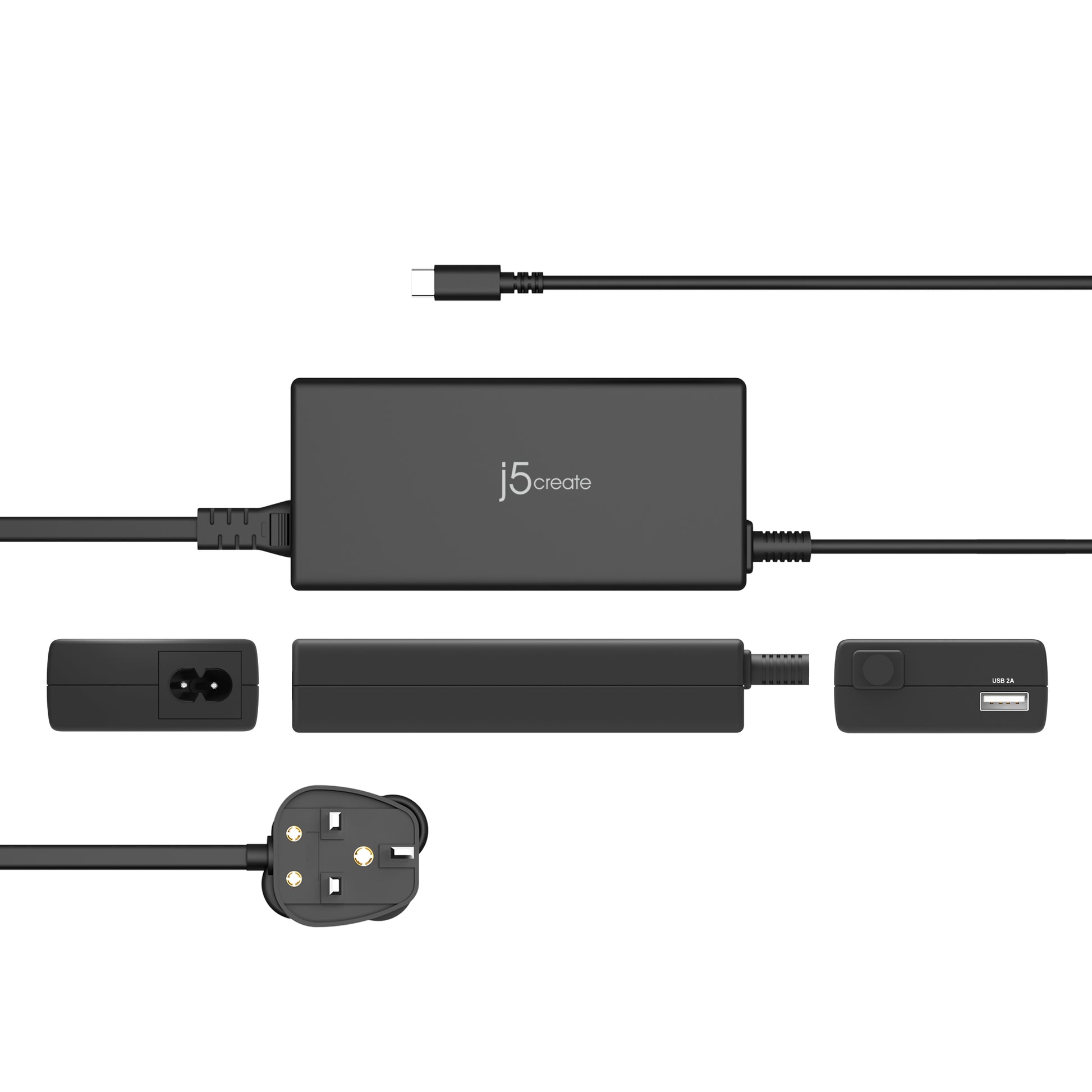 j5create Ladegerät (UK) – 100 W, USB-C, PD