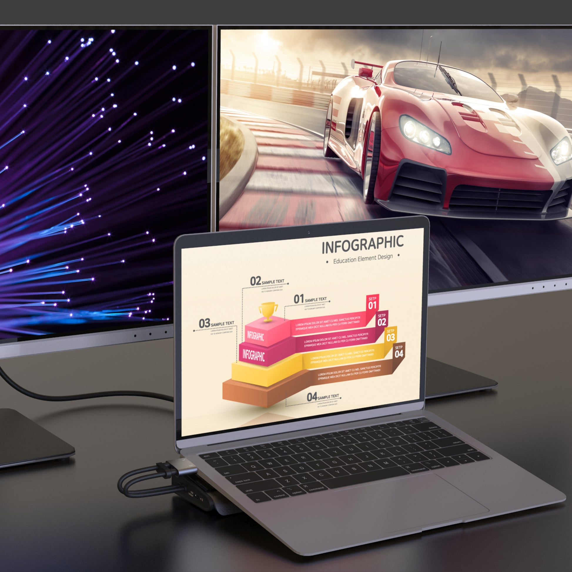 j5create JCD552-N Dockingstation – USB-C, 1× DP, 1× HDMI, 3× USB-A, 100 W PD, GbE, microSD, für Windows/Mac