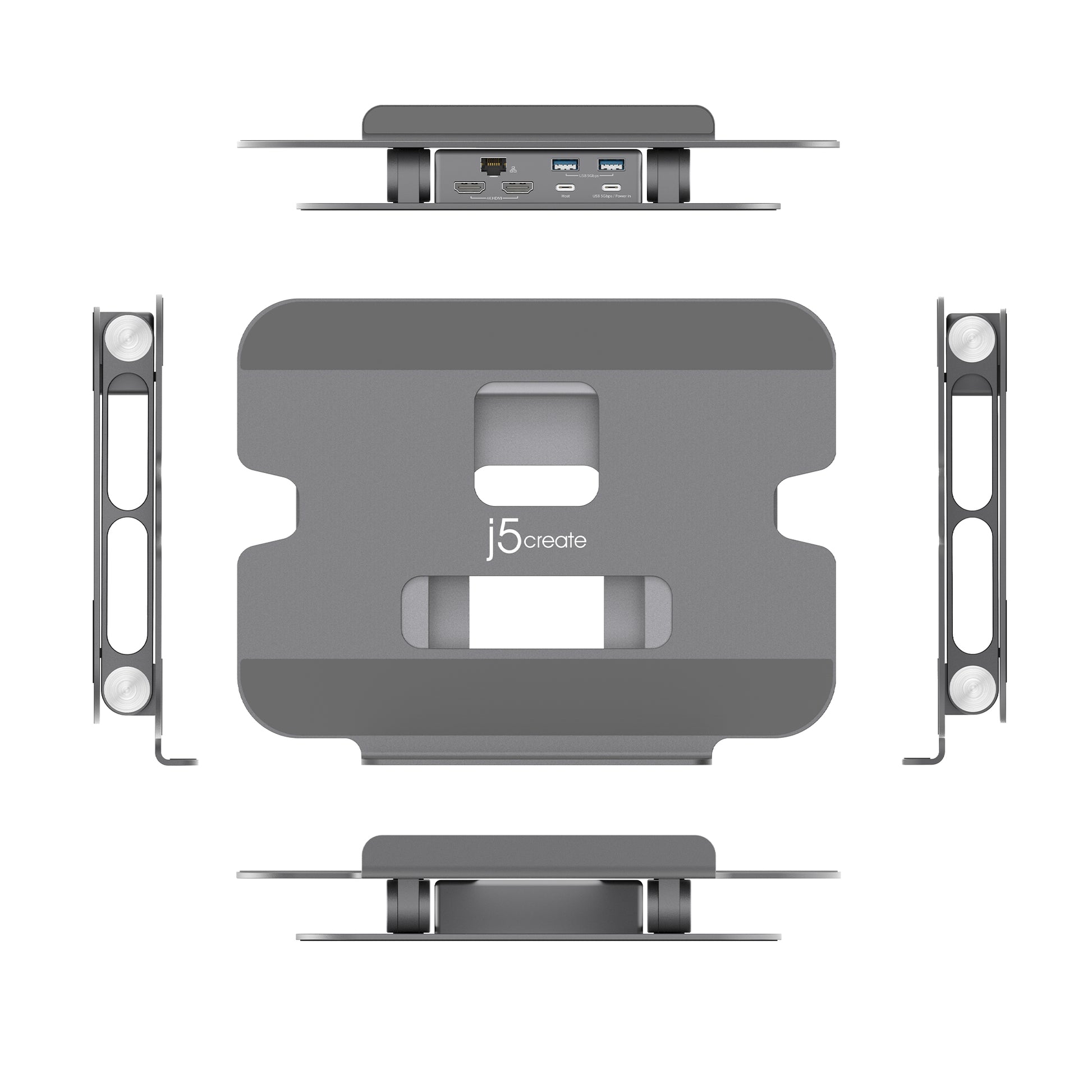 j5create JTS427-N Dockingstation – USB-C, 2× HDMI, 100 W PD, GbE, für Windows/Mac