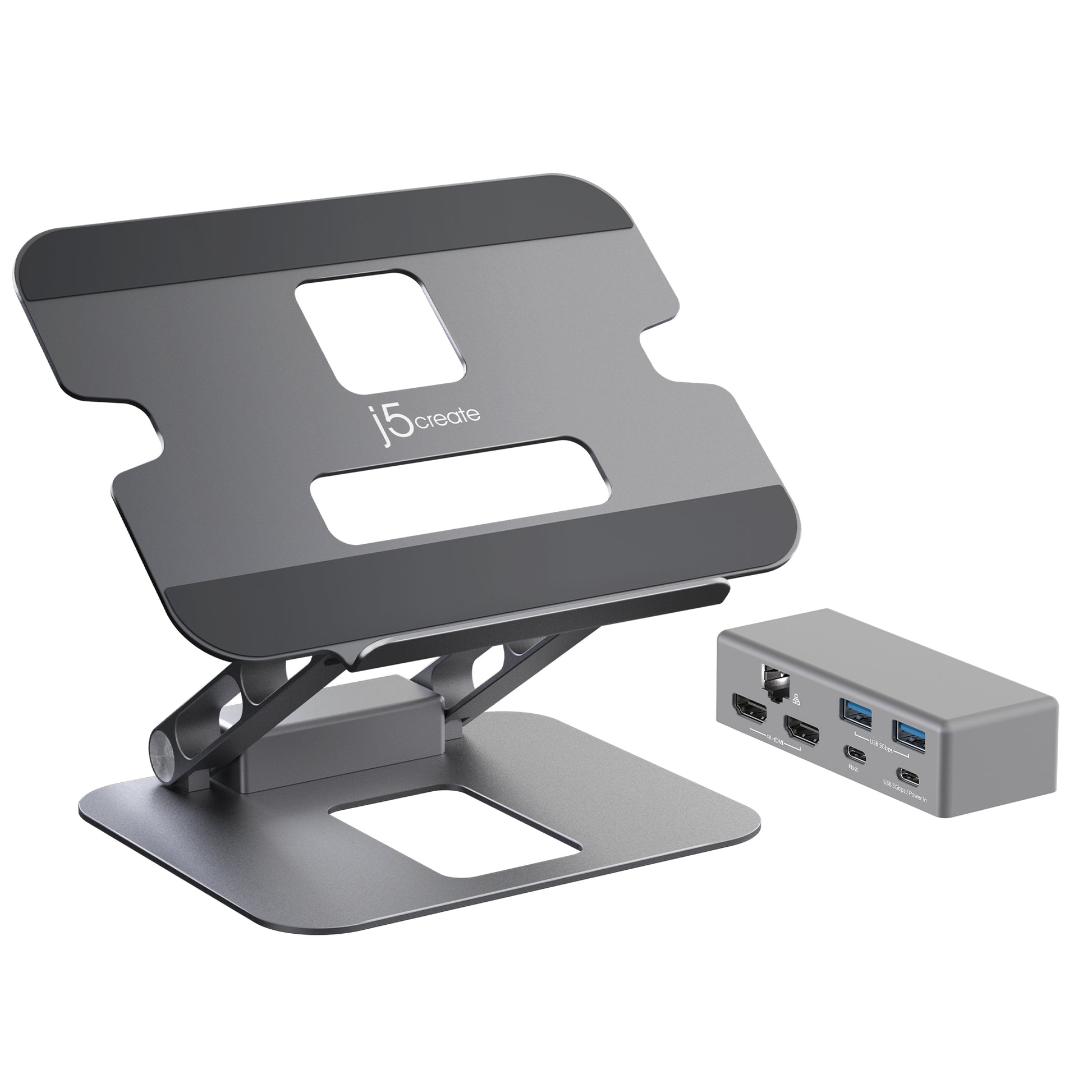 j5create JTS427-N Dockingstation – USB-C, 2× HDMI, 100 W PD, GbE, für Windows/Mac