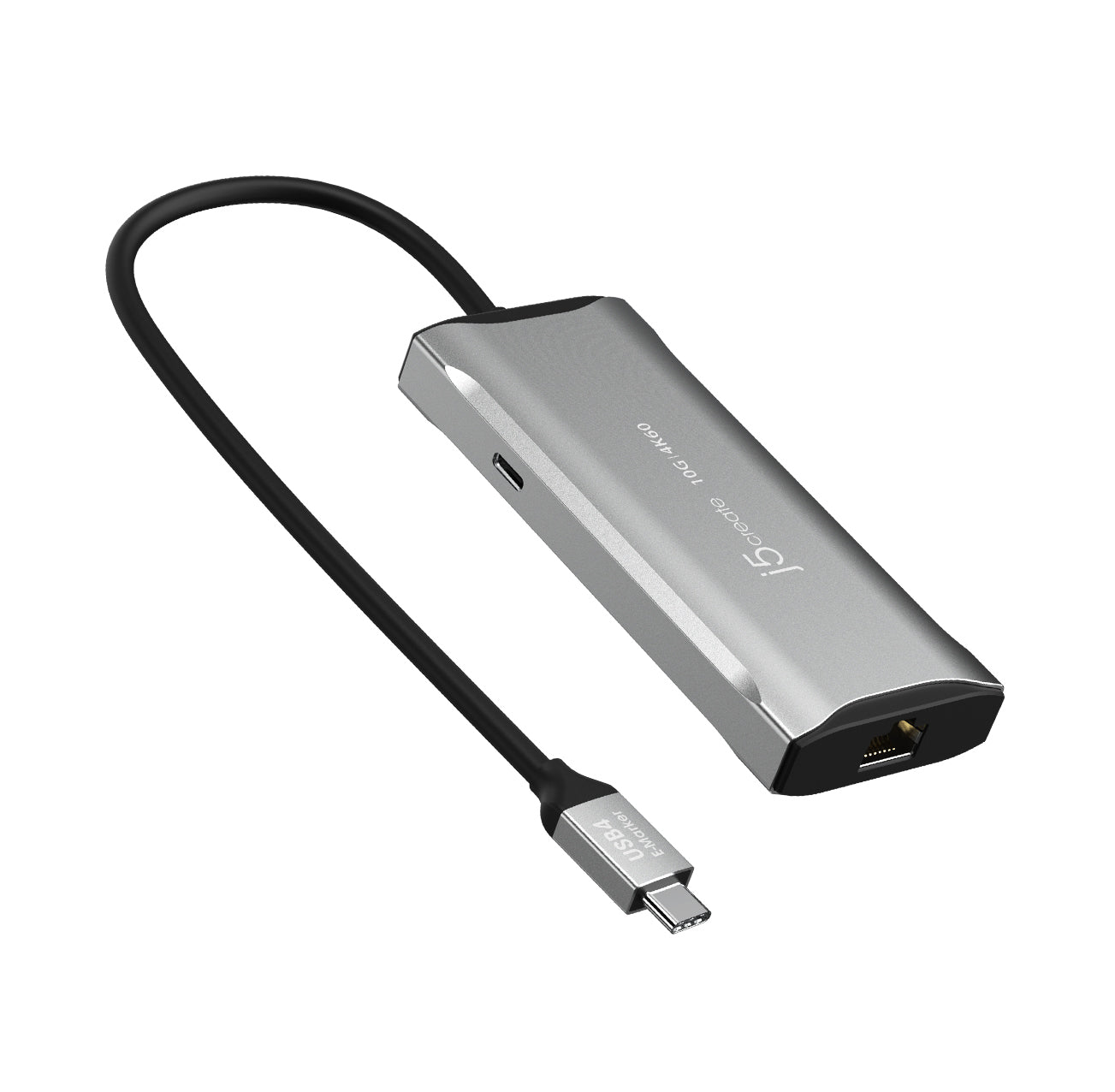 j5create JCD392-N Multiport-Adapter – USB-C, 1× HDMI, 2× USB-A, 100 W PD, GbE, für Windows/Mac