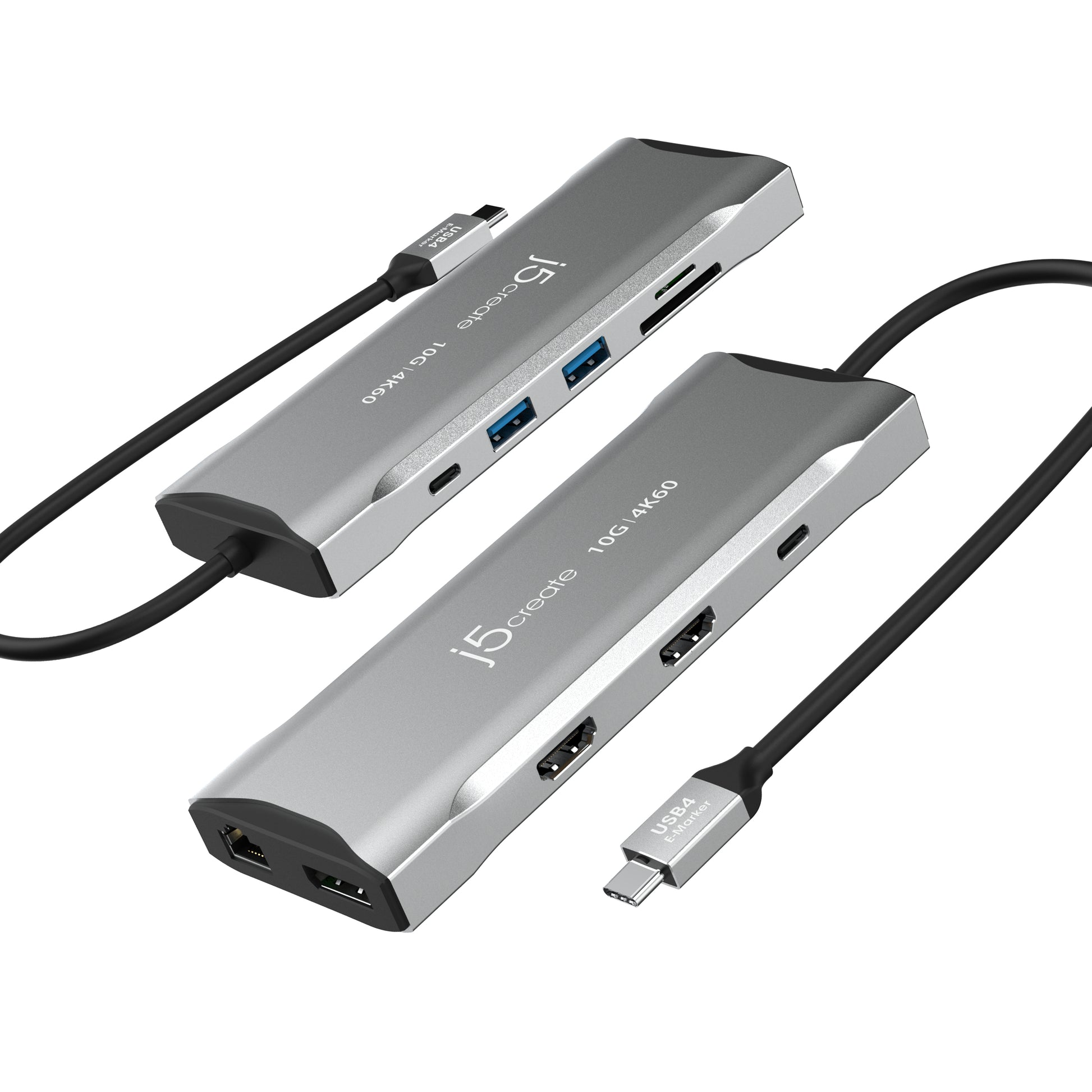 j5create JCD397-N Dockingstation – USB-C, 1× DP, 2× HDMI, 2× USB-A, 2× USB-C, 100 W PD, GbE, für Windows/Mac