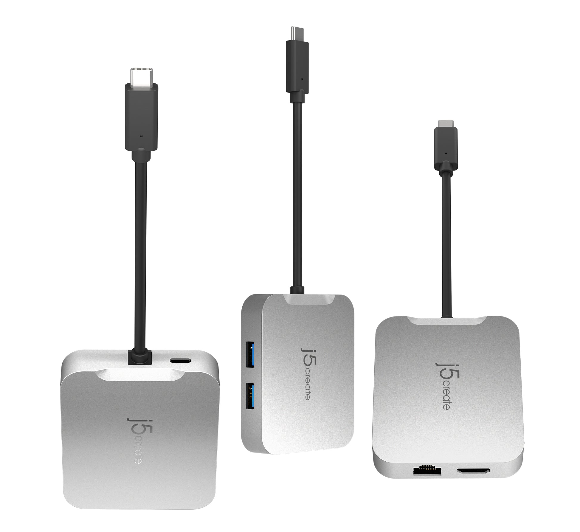 j5create JCD391-N Multiport-Adapter – USB-C, 1× HDMI, 2× USB-A, 85 W PD, GbE, für Windows/Mac/ChromeOS