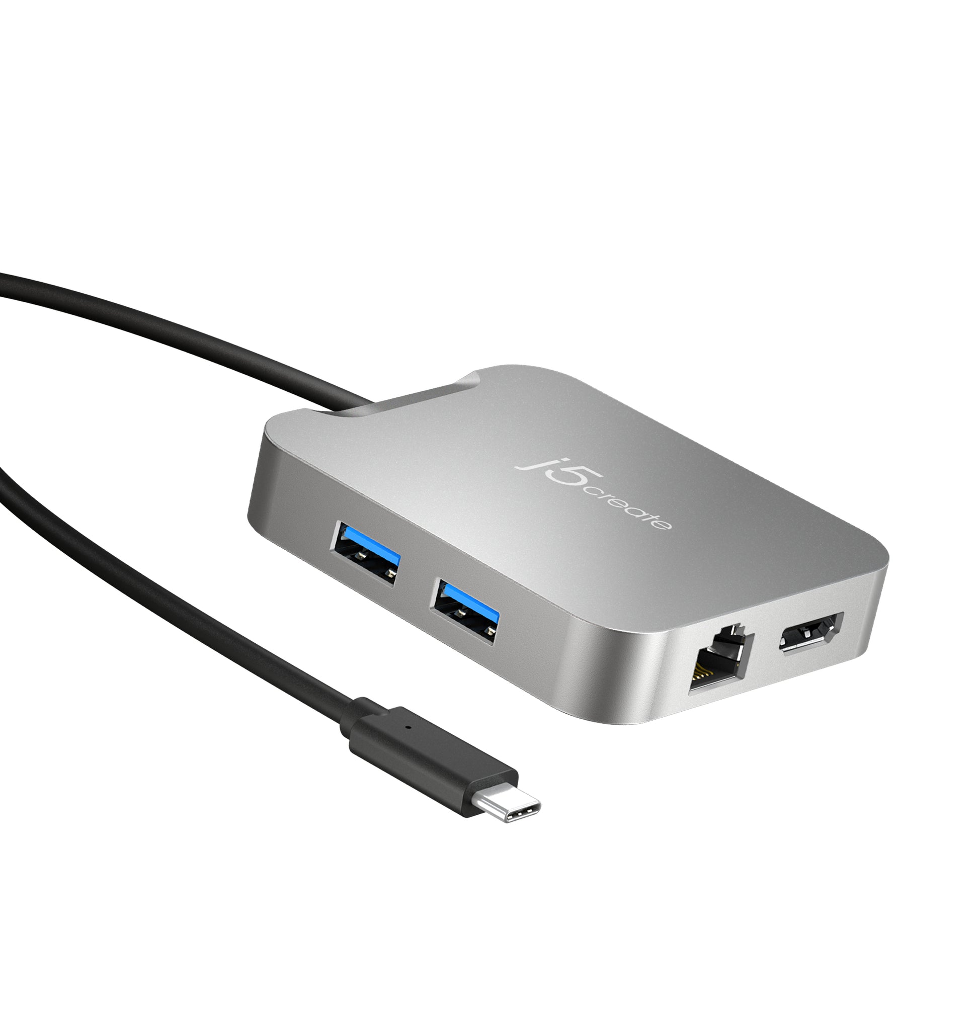 j5create JCD391-N Multiport-Adapter – USB-C, 1× HDMI, 2× USB-A, 85 W PD, GbE, für Windows/Mac/ChromeOS