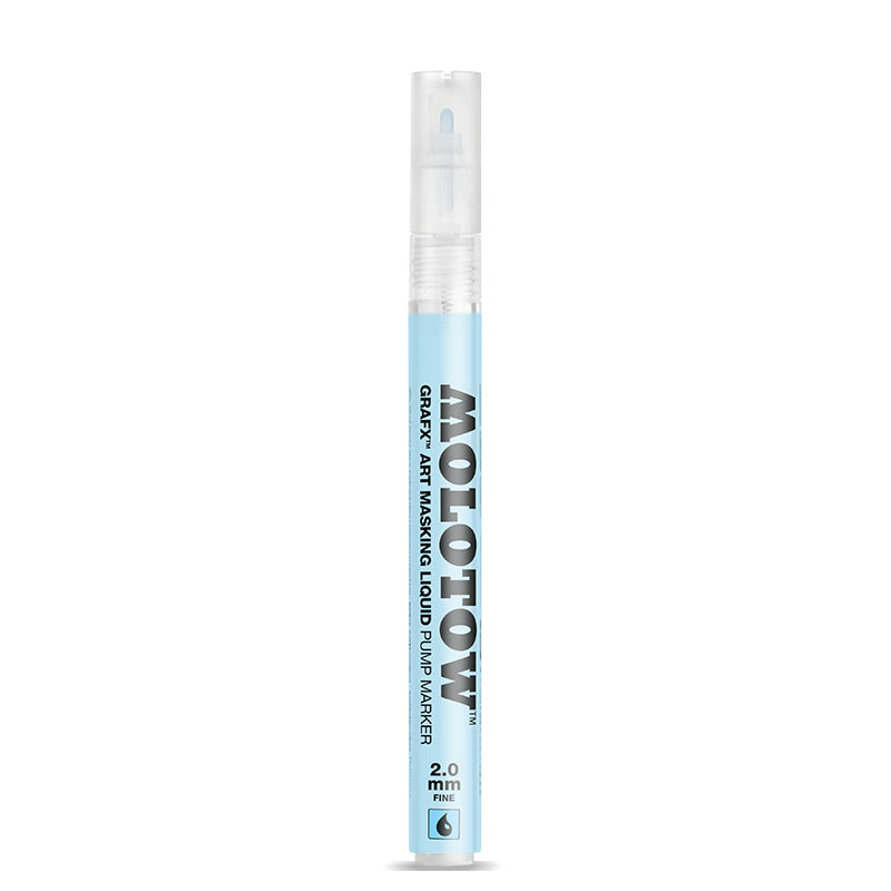 Molotow 728001 Maskiermarker – Spitze 2 mm, Blau, Nachfüllbar, Austauschbare Spitzen – Für Viele Oberflächen