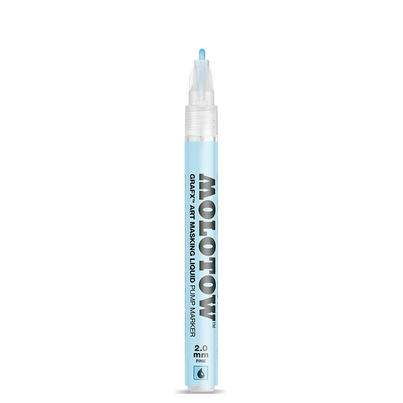 Molotow 728001 Maskiermarker – Spitze 2 mm, Blau, Nachfüllbar, Austauschbare Spitzen – Für Viele Oberflächen