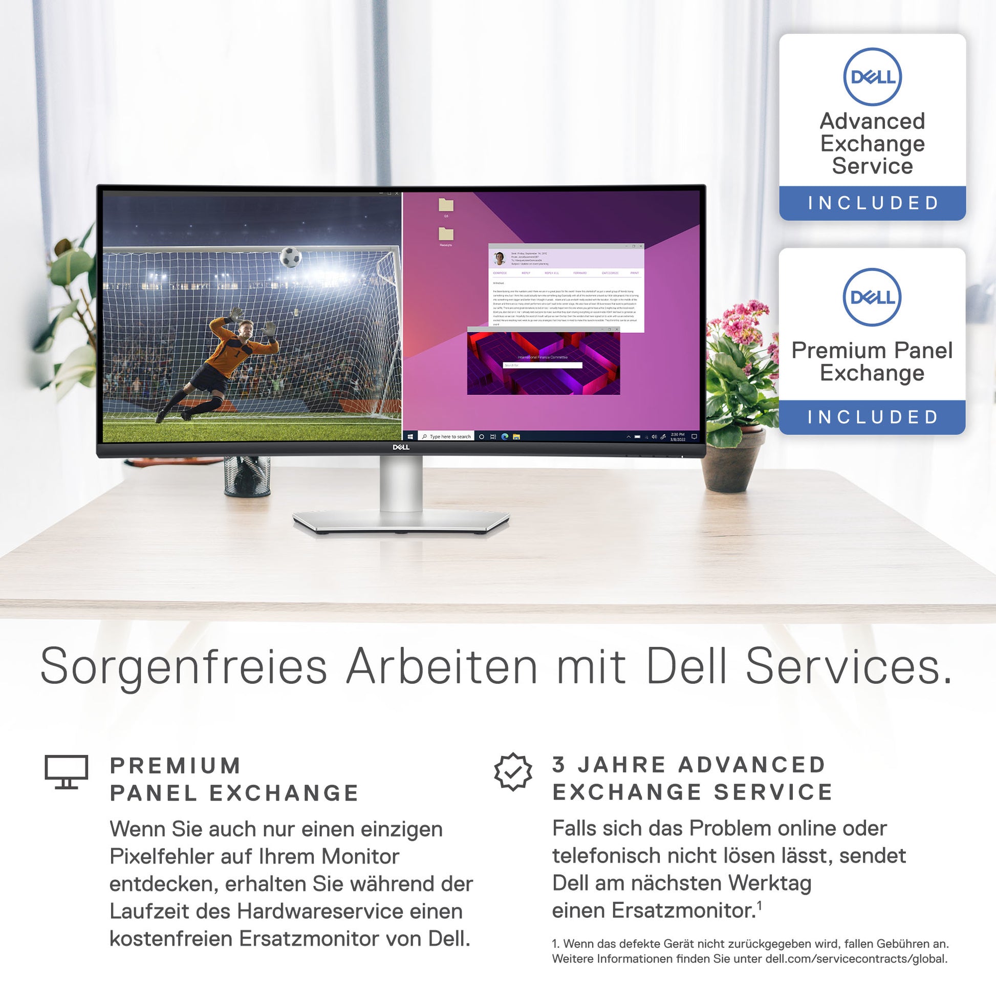 DELL S3423Dwc – Monitor, 34", VA, 100 Hz, 350 cd/m², USB-C, KVM, Lautsprecher, VESA 100 × 100, Schwarz