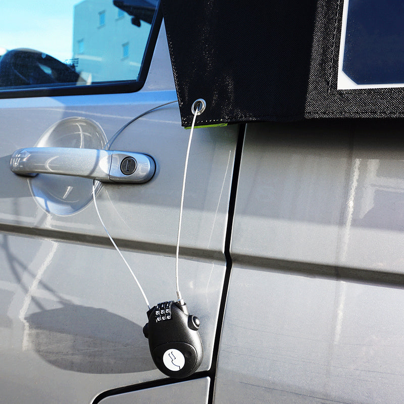 WATTSTUNDE Kabelschloss – Zahlenschloss, Kabellänge 0,8 m, Kabel-Ø 1,5 mm – Schwarz, ABS – 1 Stk.