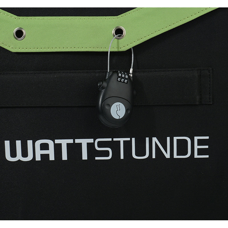 WATTSTUNDE Kabelschloss – Zahlenschloss, Kabellänge 0,8 m, Kabel-Ø 1,5 mm – Schwarz, ABS – 1 Stk.