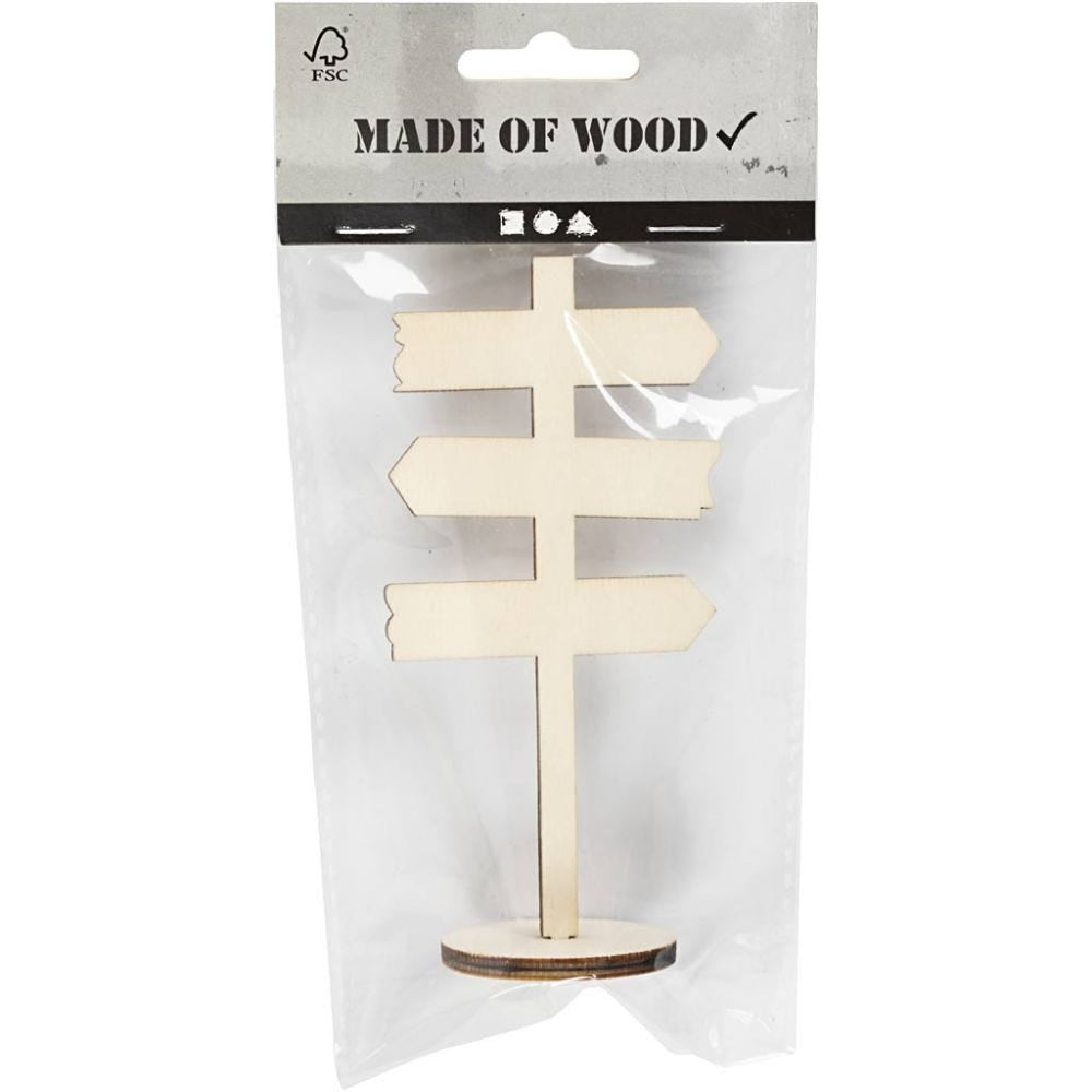 Creativ Company Holzrohling, Sperrholz (Ahorn), Miniaturschild, 6 × 12 cm, 1 Stk.