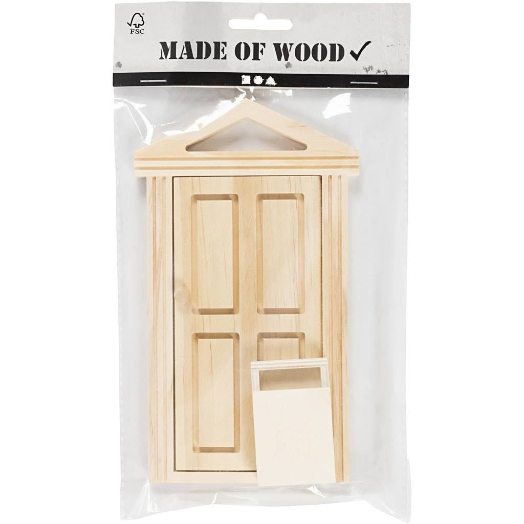 Creativ Company Bastelset – Elfentür / Wichteltür – 18 × 5,5 cm – Sperrholz