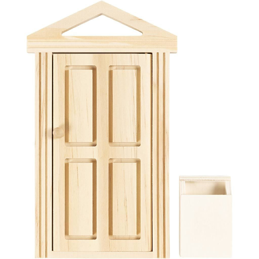 Creativ Company Bastelset – Elfentür / Wichteltür – 18 × 5,5 cm – Sperrholz
