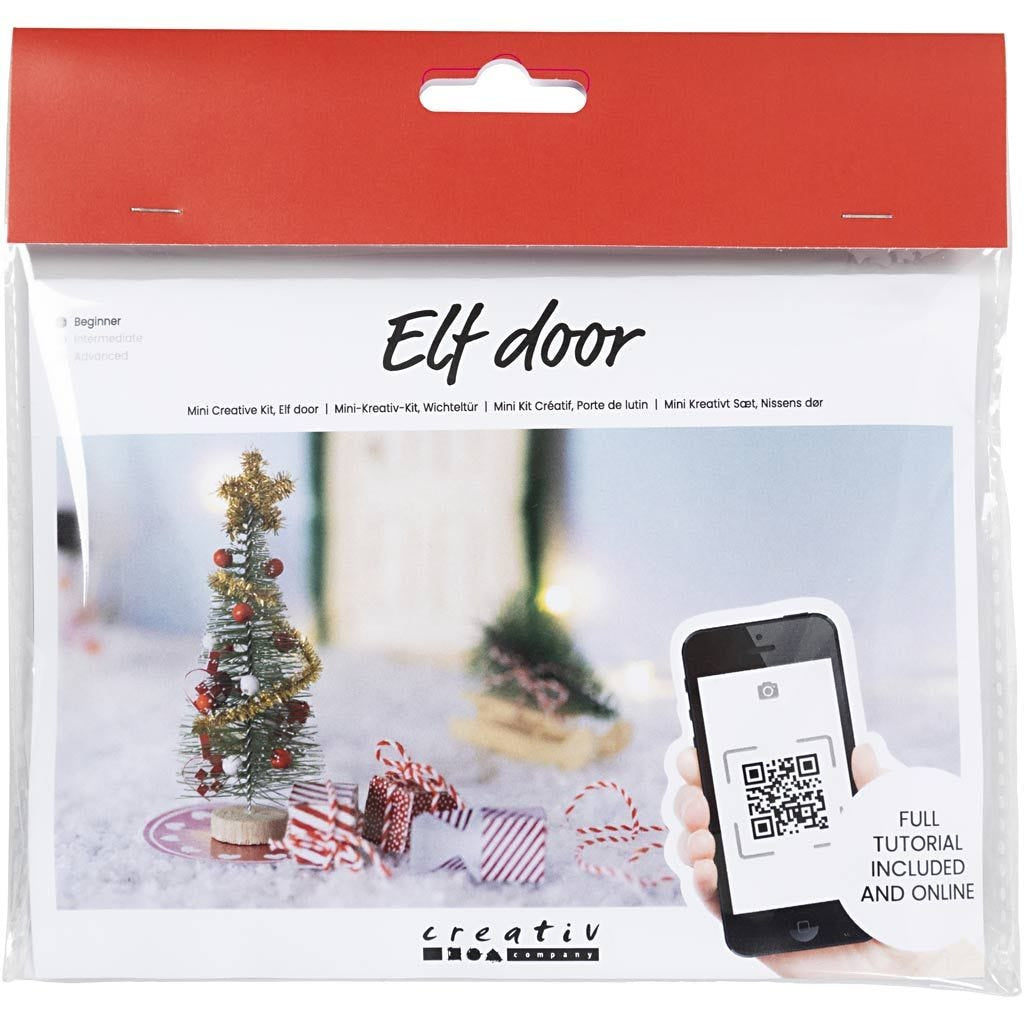 Creativ Company Bastelset – Elfentür / Wichteltür Szene – Weihnachten