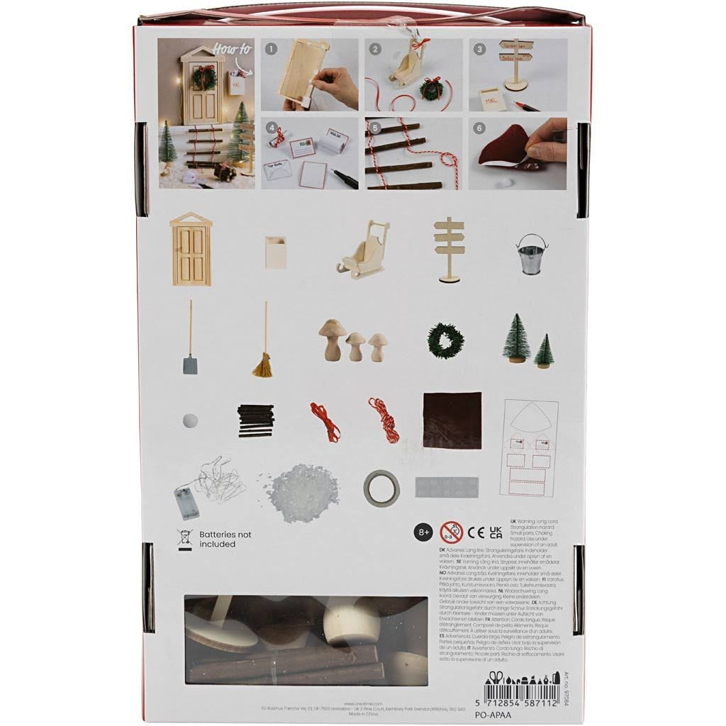 Creativ Company Elfentür-Set aus Sperrholz, Wichtel-Motiv beige/ahorn, 1 Stück