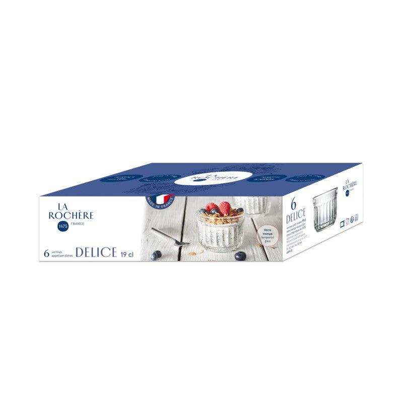 La Rochère Dessert-Schale Délice – 6er Set, 170 ml, Ø 8,2 cm, Glas, Transparent, spülmaschinenfest