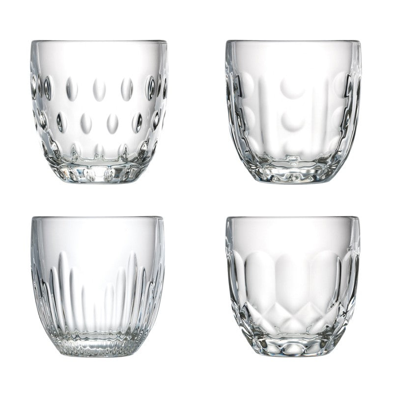 La Rochère Trinkglas Troquet – 4er Set, 250 ml, Ø 7,8 cm, Kalk-Natron-Glas, Transparent, spülmaschinenfest