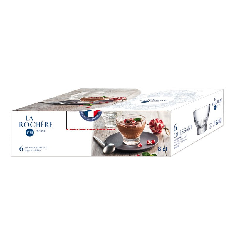 La Rochère Dessert-Schale Ouessant – 6er Set, 80 ml, Ø 7 cm, H 5,7 cm, Glas, Transparent, spülmaschinenfest
