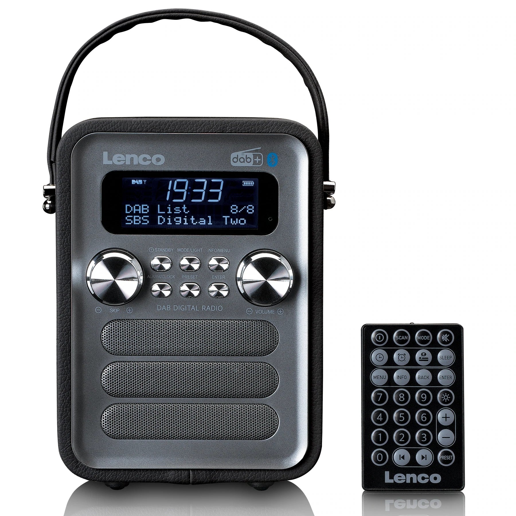 Lenco PDR-051BKSI – DAB+/UKW-Tischradio, Bluetooth – Schwarz