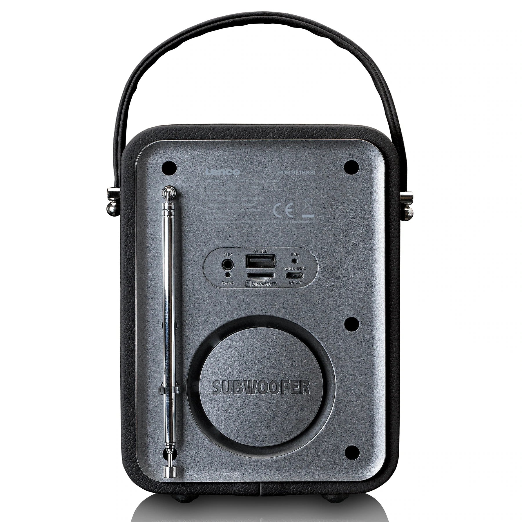 Lenco PDR-051BKSI – DAB+/UKW-Tischradio, Bluetooth – Schwarz