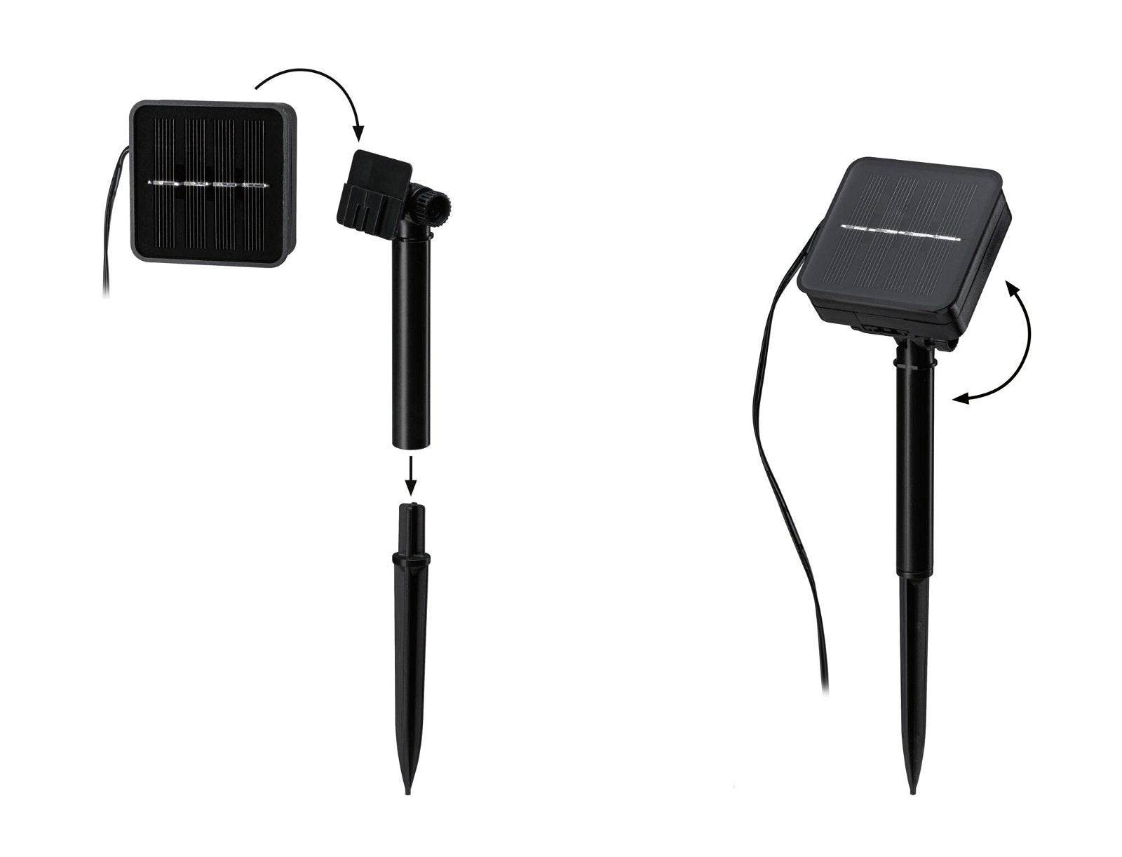 Paulmann LED-Streifen Aussen – 2700 K – IP44 – Akku & Solar – Dämmerungsautomatik – Schwarz – Kunststoff