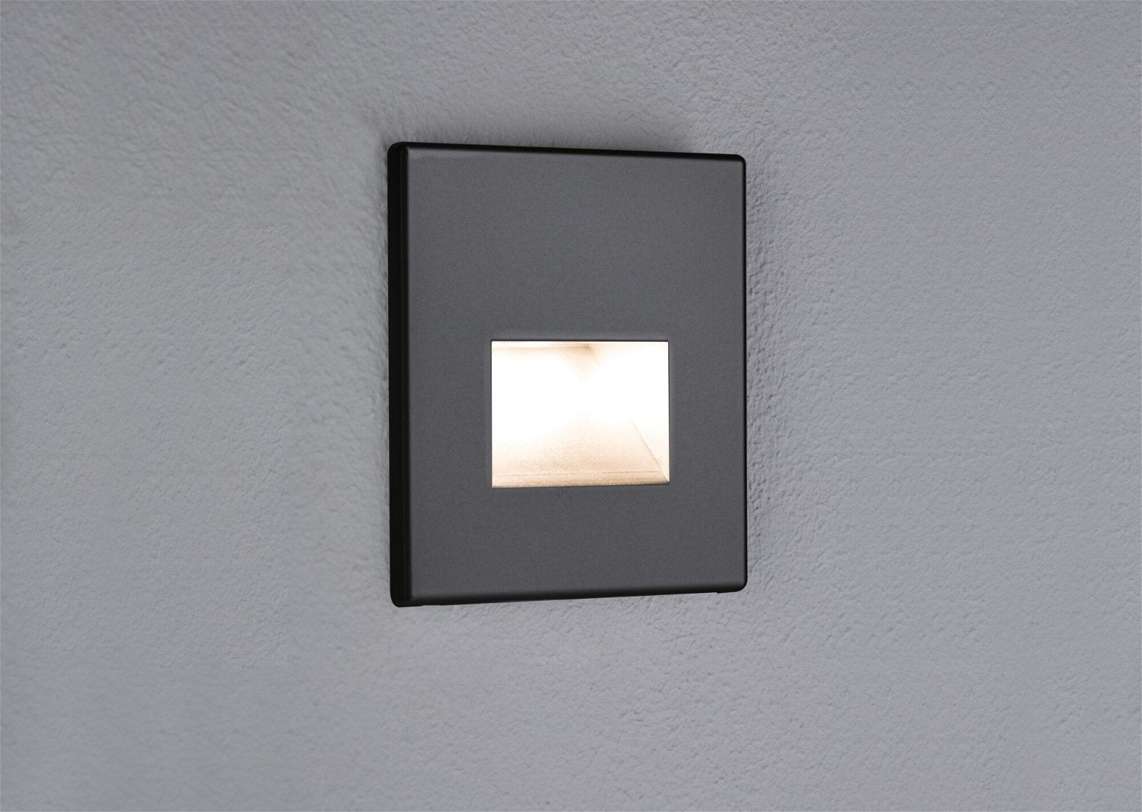 Paulmann Wandleuchte Edge Quadro – 8 × 0,5 cm, 100 lm, 1,2 W, 2700 K, schwarz
