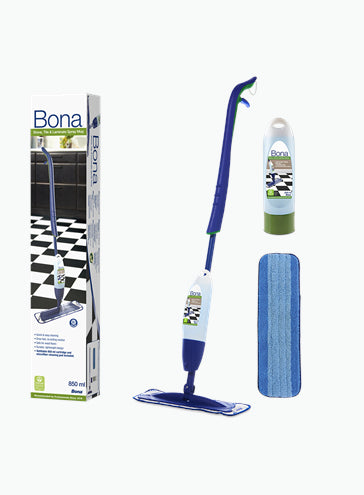 Bona CA202020012 – Sprühwischer-Set – Wischbreite 10,5 cm, Sprühfunktion, Blau