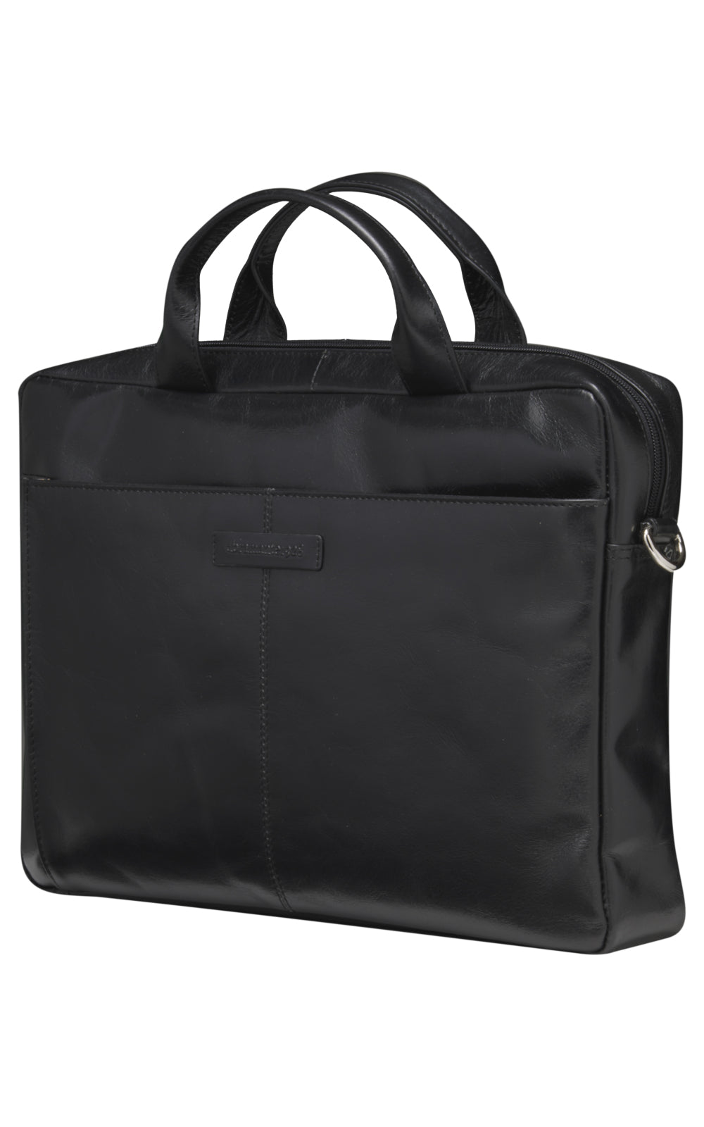 dbramante1928 Notebook-Tasche für Notebooks bis 15" – Abnehmbarer Schultergurt, Fronttasche – Schwarz