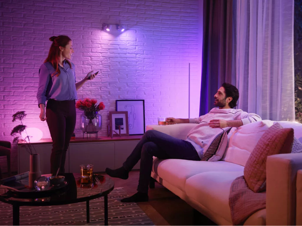 Philips Hue White & Colour Ambiance Starterset GU10 3er – 400 lm, inkl. Bridge, für Bluetooth & Apple HomeKit