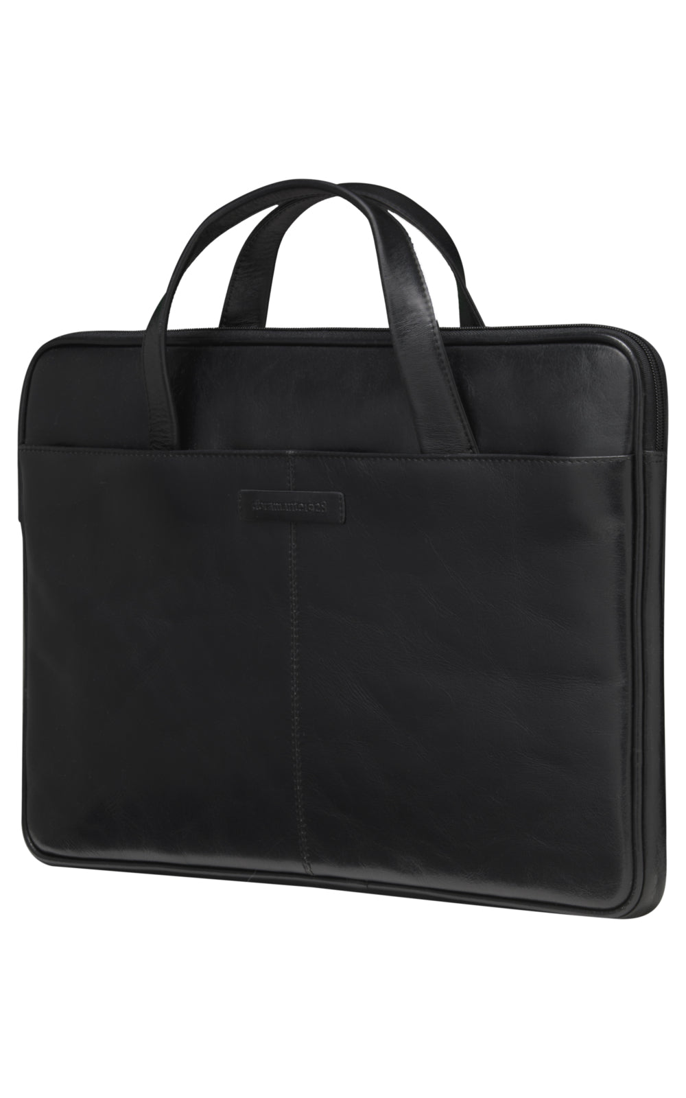 dbramante1928 Notebook-Tasche bis 15" – Vollnarbenleder, verschliessbar – Schwarz