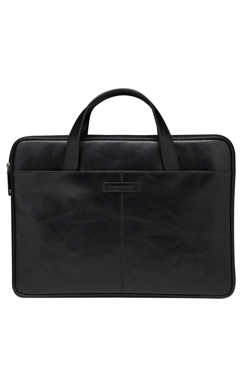 dbramante1928 Notebook-Tasche bis 15" – Vollnarbenleder, verschliessbar – Schwarz