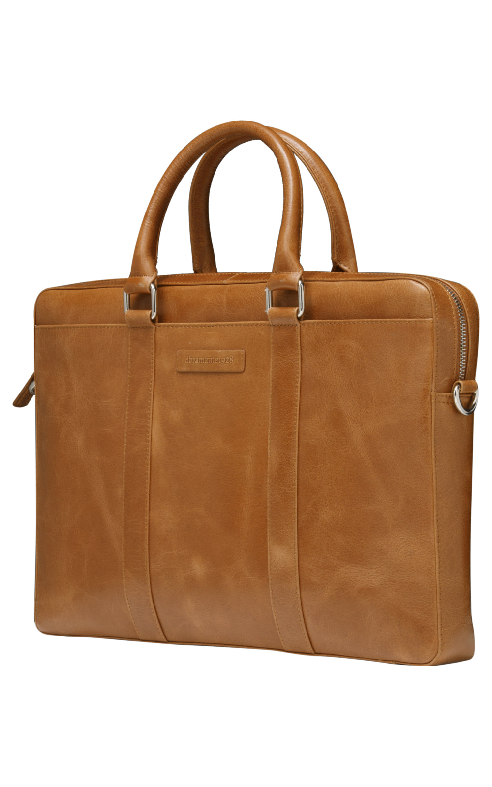 dbramante1928 Notebook-Tasche bis 15" – Vollnarbenleder, abnehmbarer Schultergurt – Beige