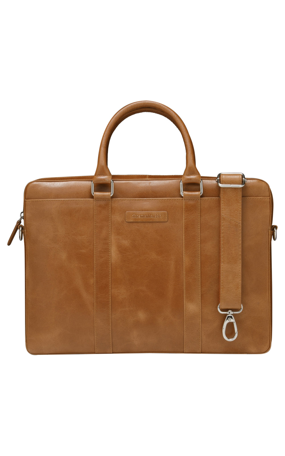 dbramante1928 Notebook-Tasche bis 15" – Vollnarbenleder, abnehmbarer Schultergurt – Beige
