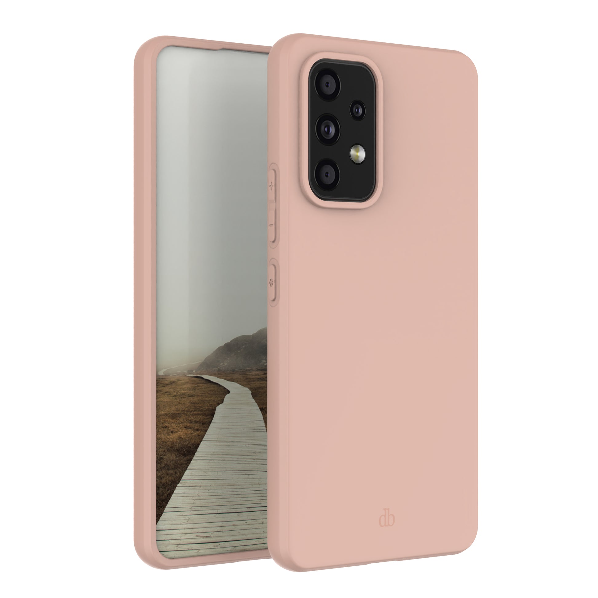 dbramante1928 Backcover – für Samsung Galaxy A53, Recycling-Kunststoff, Pink Sand, bis 1,2 m sturzsicher