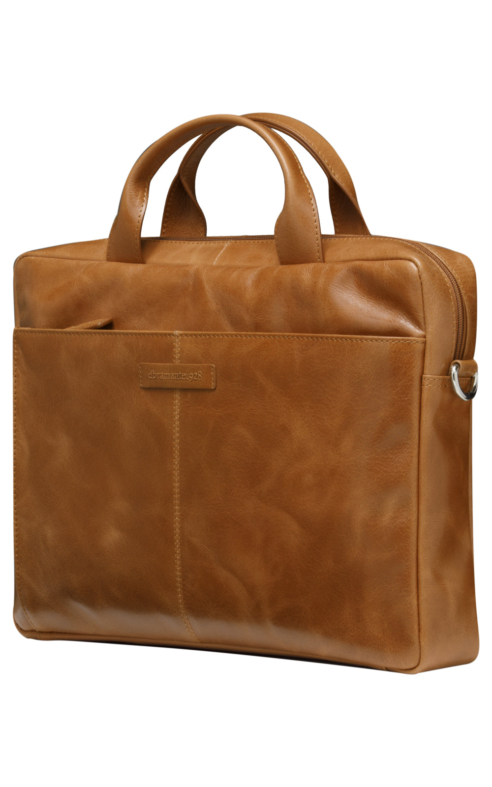 dbramante1928 Amalienborg Notebook-Tasche bis 15" – Vollnarbenleder, abnehmbarer Schultergurt – Braun