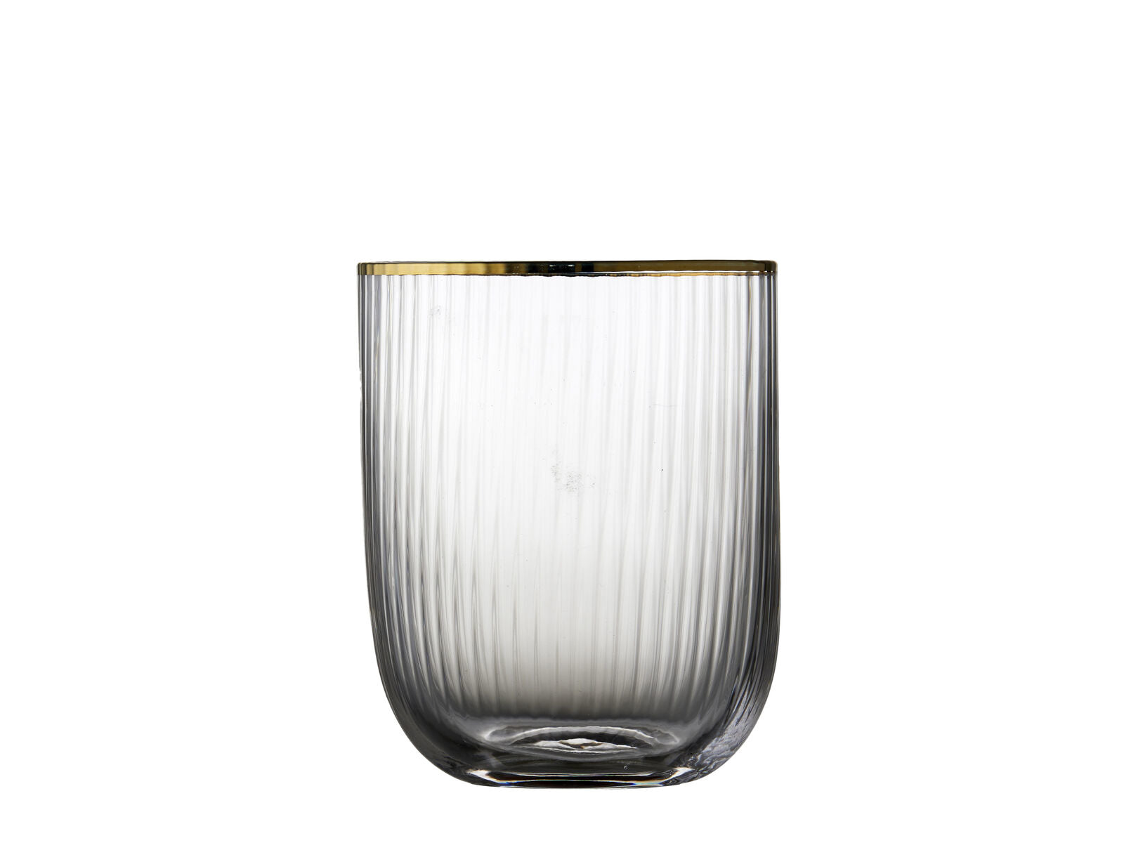 Lyngby Glas Trinkglas Palermo – 4er Set, 350 ml, Glas, Transparent/Gold