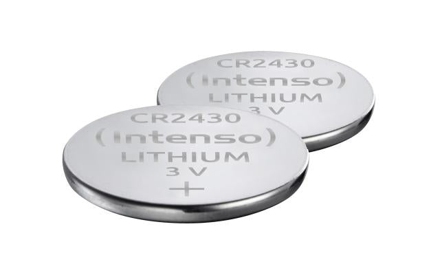 Intenso Knopfzellen CR2430, Lithium-Mangandioxid, 3 V – 2 Stk.