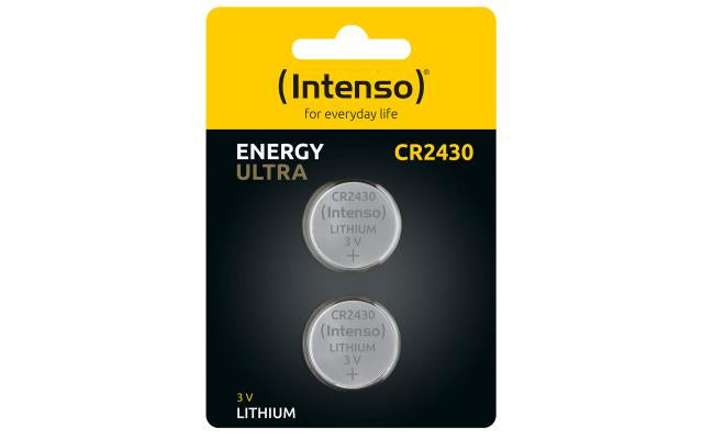 Intenso Knopfzellen CR2430, Lithium-Mangandioxid, 3 V – 2 Stk.