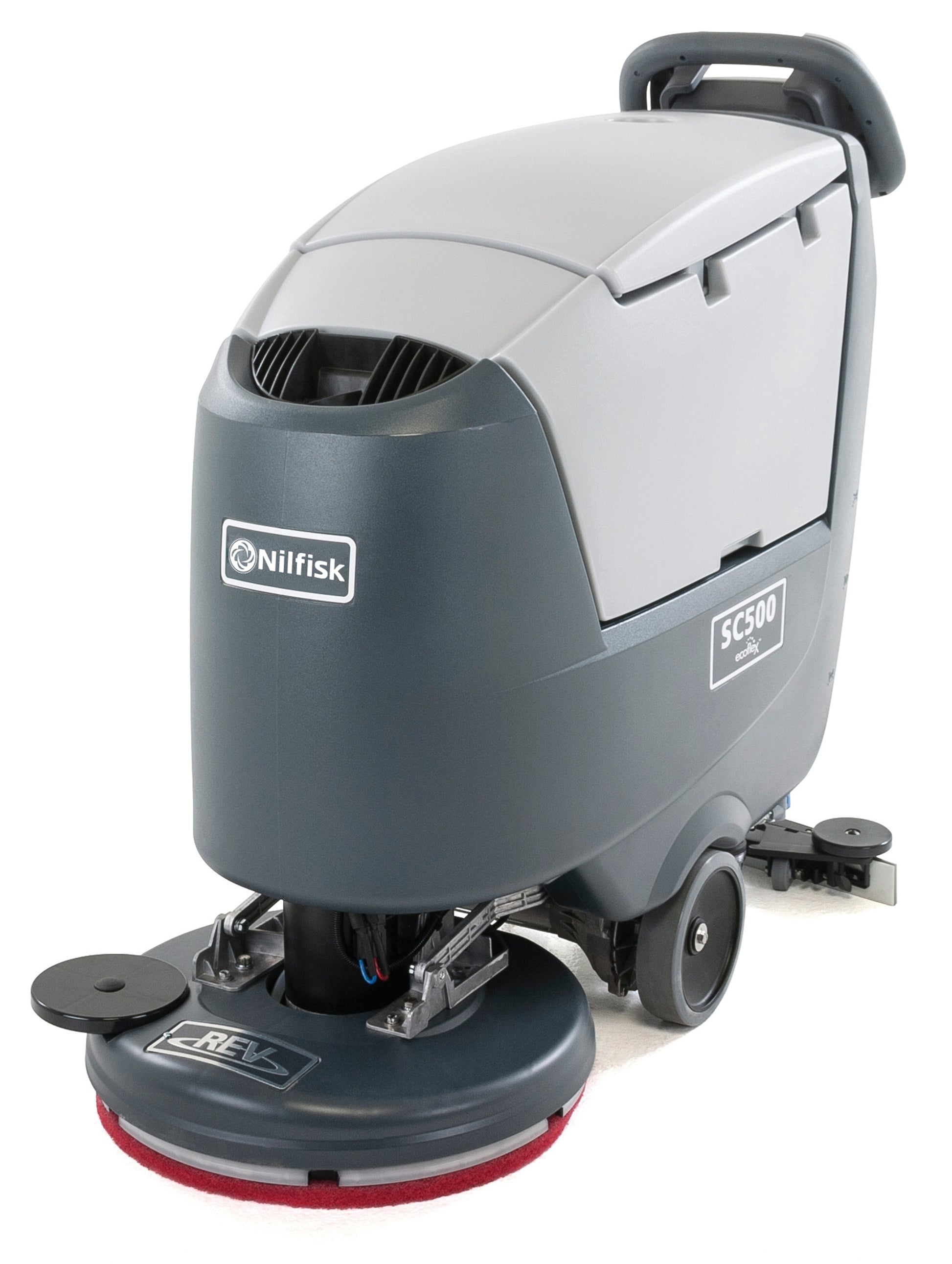 Nilfisk SC500 53B – Scheuersaugmaschine – Arbeitsbreite 53 cm, Tank 45 l, Akku, Grau