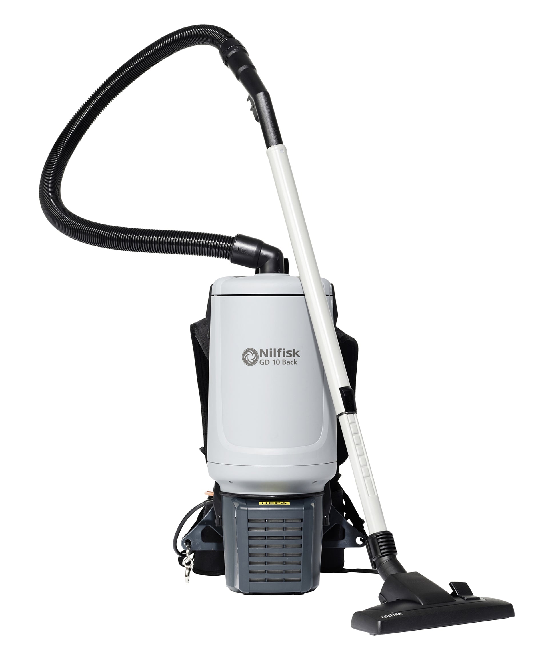 Nilfisk Trockensauger GD10 Back HEPA EU – 780 W, 10 l, Netzbetrieb, Schlauch 1,0 m