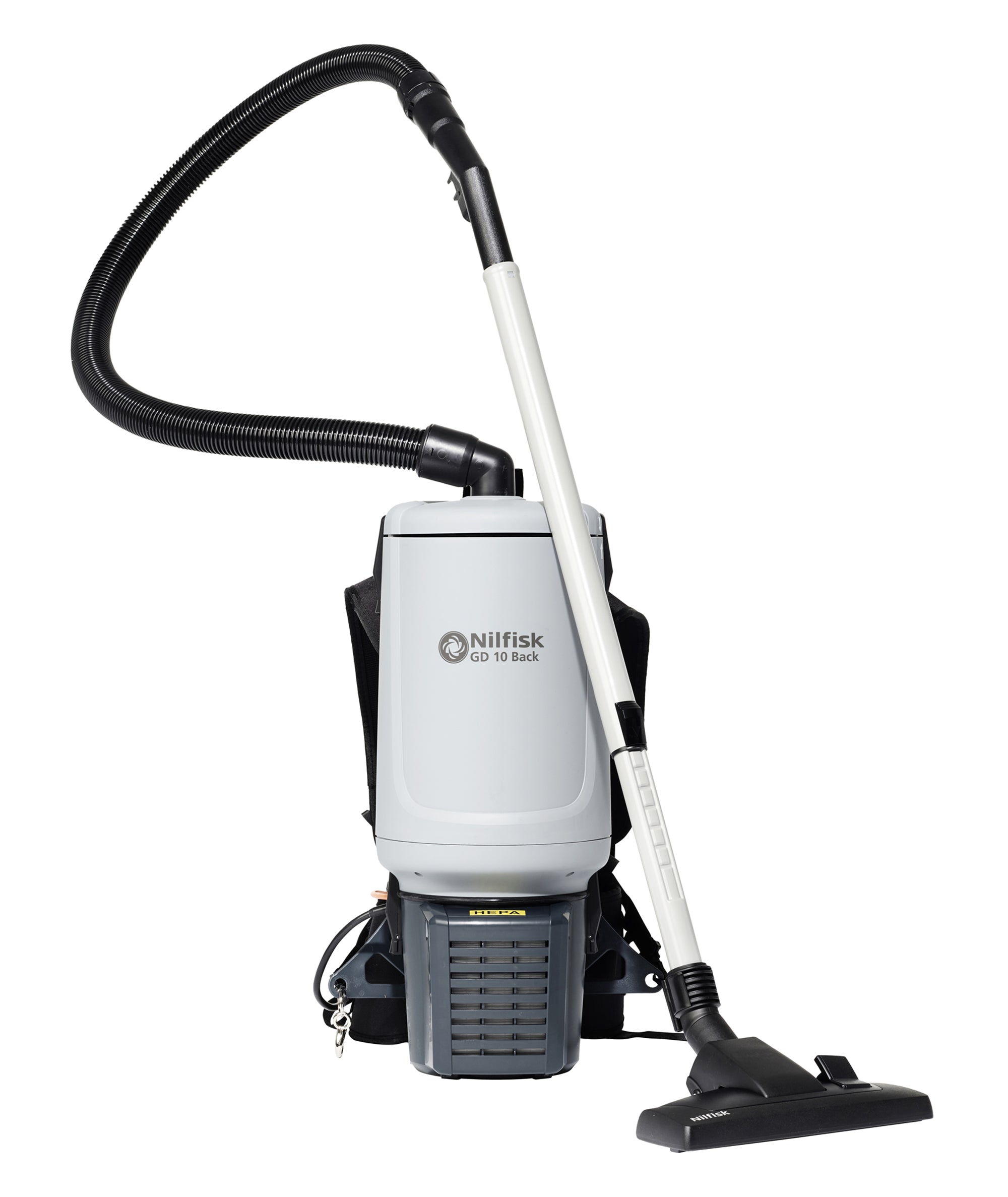 Nilfisk Trockensauger GD10 Back HEPA EU – 780 W, 10 l, Netzbetrieb, Schlauch 1,0 m
