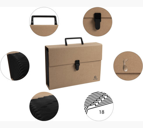 Exacompta Sammelmappe, für A4, Karton, braun, mit Lasche