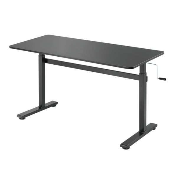LogiLink EO0027 – Sitz-/Steh-Tisch, manuell, 140 × 60 cm, Höhe 70–117 cm, 40 kg, schwarz